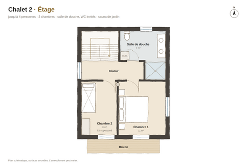 Étage Plan du Chalet 2, Étage