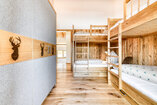 Drittes Schlafzimmer in Chalet 1 mit zwei Etagenbetten
