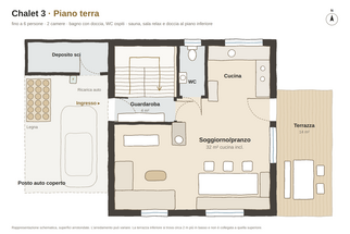Piano terra Pianta dello Chalet 3, Piano terra